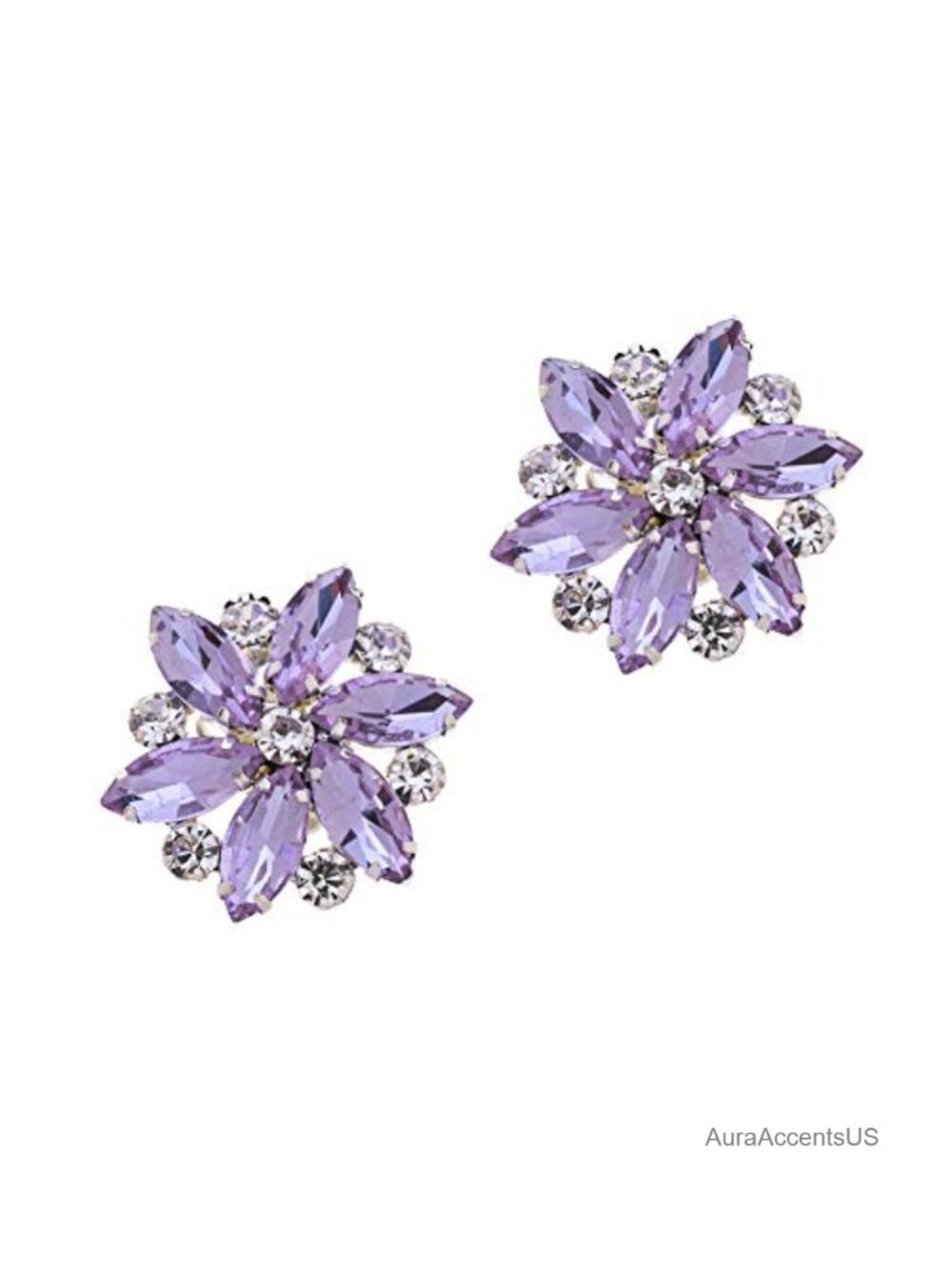 Crystal Rhinestone Flower Shoe Clips Wedding Party Shoe Decor